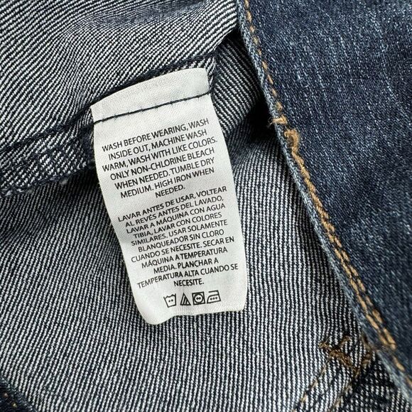 Faded Glory Size L 12 -14 Women's Denim Jean Jacket Button Down Front Pockets - Picture 11 of 16